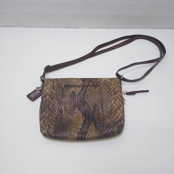 Relic Cora EW Fold Over Crossbody Bag Purse Adjustable Strap Snakeskin Print EUC - Picture 3 of 12